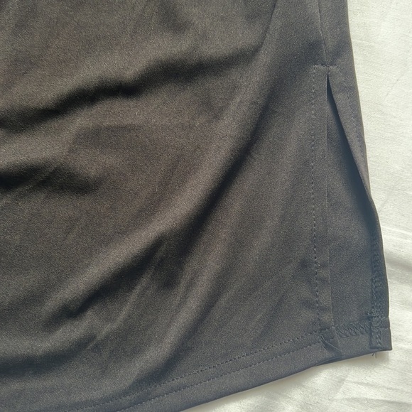 ⭐️LIUMILAC Elegant Casual Irregular Hem Short Sleeve V-Neck Side Slit Dress⭐️ - Picture 7 of 9